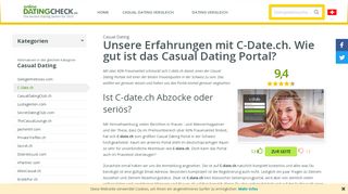 
                            9. Unsere Erfahrungen mit C-Date.ch. Wie gut ist das Casual Dating ...