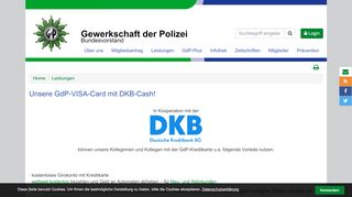 
                            10. Unsere GdP-VISA-Card mit DKB-Cash! - Gewerkschaft der Polizei