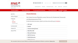 
                            10. Unsere Services | Fernfachhochschule Schweiz: Studieren ... - FFHS