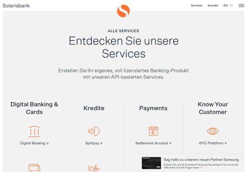 
                            3. Unsere Services | solarisBank