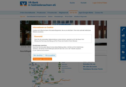 
                            7. Unsere Standorte - VR-Bank in Südniedersachsen eG