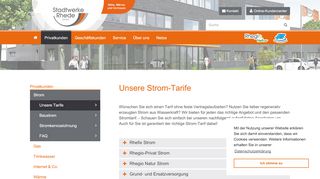 
                            7. Unsere Tarife | Stadtwerke Rhede