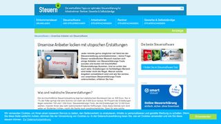 
                            8. Unseriöse Anbieter von Steuersoftware - Steuern.de