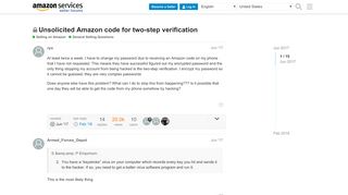 
                            2. Unsolicited Amazon code for two-step verification - General ...