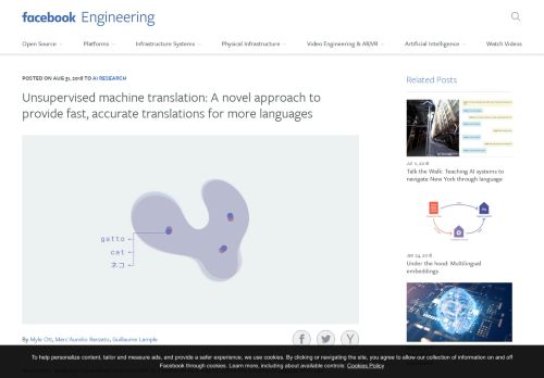 
                            7. Unsupervised machine translation - Facebook Engineering ...