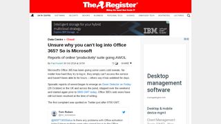 
                            11. Unsure why you can't log into Office 365? So is Microsoft • The ...