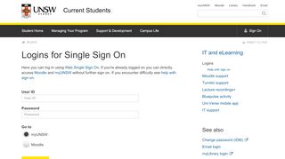 
                            2. UNSW Logins for Single Sign On to Moodle and myUNSW | UNSW ...