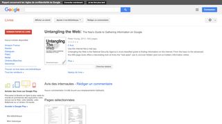 
                            13. Untangling the Web: The Nsa's Guide to Gathering Information on Google - Résultats Google Recherche de Livres