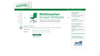 
                            12. Unternehmen rauchfrei – Login