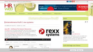 
                            6. Unternehmens-Profil | rexx systems - HRweb