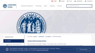 
                            4. Unternehmensbereiche - Die Uniklinik - Uniklinik Köln | Uniklinik Köln