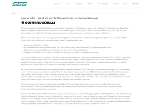
                            4. Unternehmensgruppe Gottfried Schultz: Einsatz von easy-car-sales ...