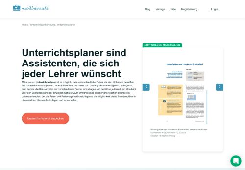 
                            12. Unterrichtsplaner | Unterricht planen mit meinUnterricht.de