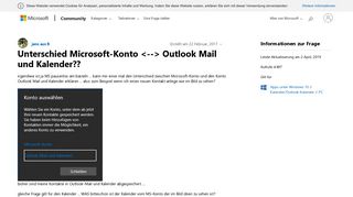 
                            4. Unterschied Microsoft-Konto <--> Outlook Mail und - Microsoft ...