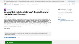 
                            1. Unterschied zwischen Microsoft-Konto Kennwort und Windows-Kennwort ...