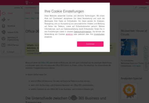 
                            8. Unterschiede der Office-365-Editionen - TelekomCLOUD