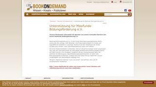 
                            10. Unterstützung für Masifunde Bildungsförderung e.V. | Book on demand