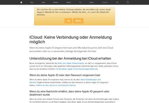 
                            3. Unterstützung zu iCloud erhalten - Apple Support