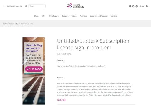 
                            9. UntitledAutodesk Subscription license sign in problem – Cadline ...