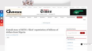 
                            8. Untold story of MTN's 'illicit' repatriation of billions of dollars from Nigeria