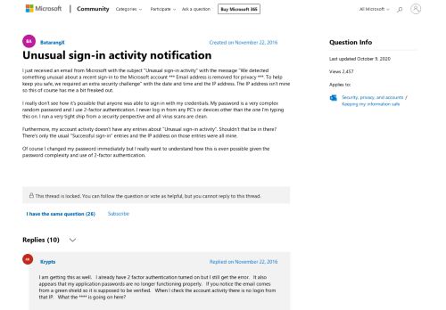 
                            4. Unusual sign-in activity notification - Microsoft Community