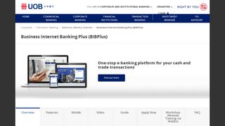 
                            11. UOB : Business Internet Banking Plus (BIBPlus)