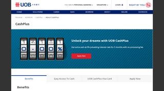 
                            8. UOB : CashPlus | Same Day Approval | No Collateral or Guarantor ...