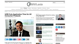 
                            7. UOB Cuts Application Time for All Consumer Products - finews.asia