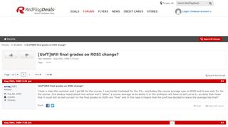 
                            9. [UofT]Will final grades on ROSI change? - RedFlagDeals.com Forums