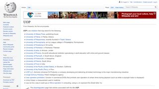 
                            9. UOP - Wikipedia