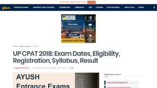 
                            13. UP CPAT 2018: Exam Dates, Eligibility, Registration, Syllabus, Result ...