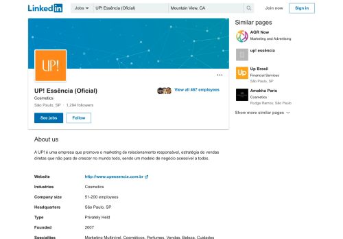 
                            13. UP! Essência (Oficial) | LinkedIn