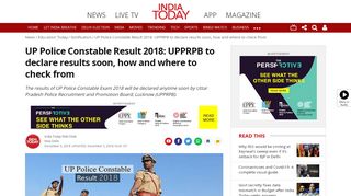 
                            7. UP Police Constable Result 2018: UPPRPB to declare results soon ...