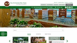 
                            10. UP Public Library | City of University Park, Texas