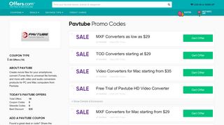 
                            12. Up to $35 off Pavtube Promo Codes & Coupons 2019 - Offers.com
