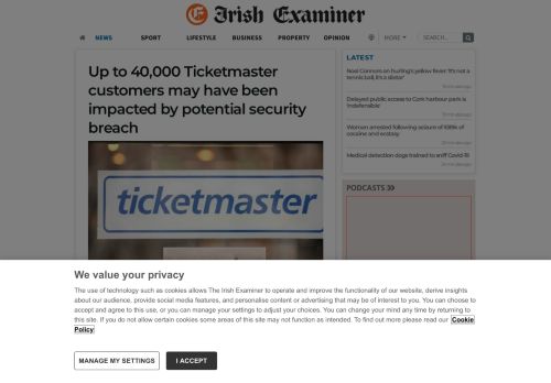 
                            11. Up to 40,000 Ticketmaster customers may have been impacted by ...