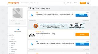 
                            11. Up to 50% off Cilory Coupon, Promo Code for February 2019