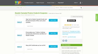 
                            8. Up to 50% off Zazzle Canada Promo Code, Coupons February, 2019