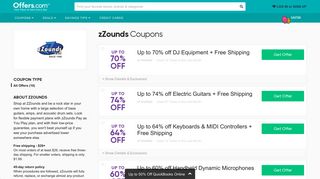 
                            11. Up to 50% off zZounds Coupons & Coupon Codes 2019 - Offers.com
