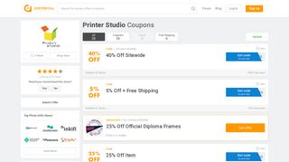 
                            9. Up to 60% off Printer Studio Coupon, Promo Code for February 2019