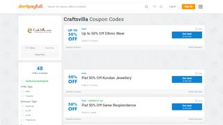 
                            6. Up to 75% off Craftsvilla Coupon, Promo Code for February 2019