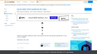 
                            10. Up-to-date Chef cookbook for ruby - Stack Overflow