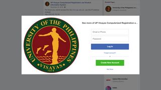
                            5. UP Visayas Computerized Registration and Student ... - Facebook