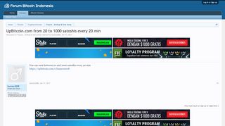 
                            4. UpBitcoin.com from 20 to 1000 satoshis every 20 min | Forum ...