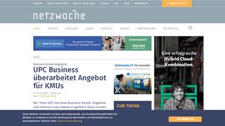 
                            9. UPC Business überarbeitet Angebot für KMUs | Netzwoche