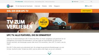 
                            12. UPC TV - Fernsehen wird zum Erlebnis | UPC