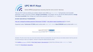 
                            5. UPC Wi-Fi Keys