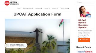 
                            5. UPCAT Application Form - Review Masters