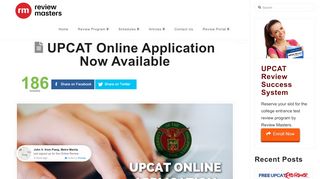 
                            6. UPCAT Online Application Now Available - Review Masters