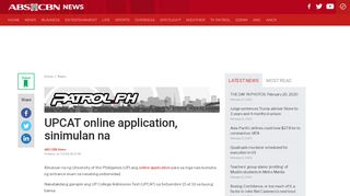 
                            9. UPCAT online application, sinimulan na | ABS-CBN News